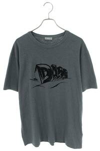 ディオール DIOR 393J696A0849 サイズ:XXL スラブコットンジャージーTシャツ 中古 SB01