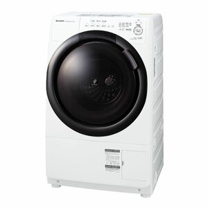 SHARP/シャープ ドラム式洗濯乾燥機 ES-S7G-WLプラズマクラスター 左開き 7.0/3.5kg 2022年製