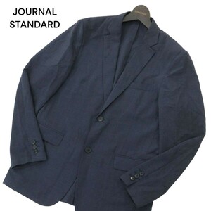 22SS★ JOURNAL STANDARD ジャーナルスタンダード 春夏 ストレッチ ウォッシャブル テーラード ジャケット Sz.M　メンズ 紺　A4T02731_3#M