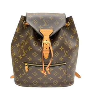 ルイ・ヴィトン LOUIS VUITTON モンスリー M43431 ブラウン モノグラム・キャンバス/レザー リュック バックパック レディース 中古