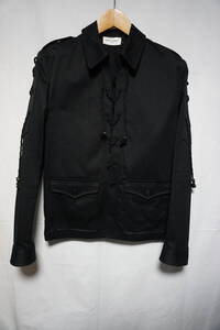 【美品】SAINT LAURENT by Anthony Vaccarello レースアップ ジャケット 【サイズ44｜2019s/s】サンローランパリ アンソニーヴァカレロ期