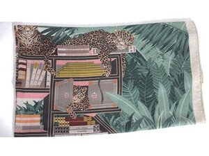 ◆超美品◆HERMES*希少*カレジェアン*Les Douze Leopards 12頭のレオパード*カレ140*大判ショール*カシミヤ/シルク*スカーフ*フランス製