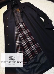 n37絹シルクカシミヤ!!!【最高峰PRESTIGE COLLECTION!!】定価24万●BURBERRY●クリーニング済みステンカラーコート バーバリーコート 