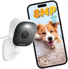 【屋内屋外兼用】 防犯カメラ ワイヤレス 8MP IP66防塵防水 見守りカメラ