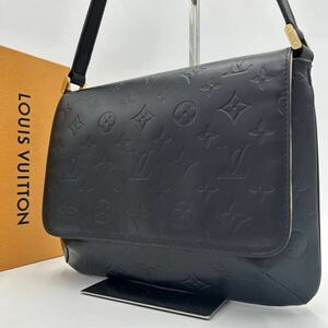 【超美品】LOUIS VUITTON ルイヴィトン トンプソンストリート ヴェルニ ショルダーバッグ モノグラム 黒 ブラック 肩掛け フラップ式