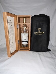 マッカラン 25年 空瓶 木箱 袋付 MACALLAN スコッチウイスキー サントリー BAR ディスプレイ