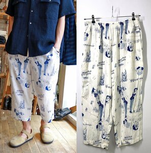 【定価3.1万円】PORTER CLASSIC ポータークラシック BLONDES PREFER PC ALOHA PANTS ブロンズ アロハパンツ XL ホワイト アンクルカット