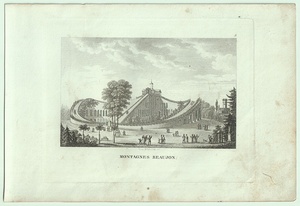 1818年 パリで最も美しい宮殿60景 銅版画 フォリー・ボージョン Montagnes Beaujon 遊園地