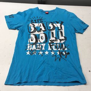 送料無料★BABYDOLL ベビードール★半袖Tシャツ トップス★大人　Lサイズ★ブルー#40729sj68