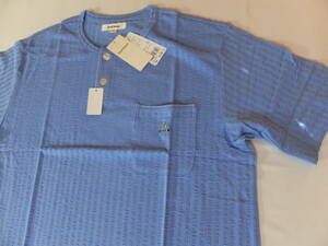 263-LL030新品【ＬＬ】Paul　Stuart　半袖/ 　ヘンリーネック半袖　Tシャツ　ルームウエア