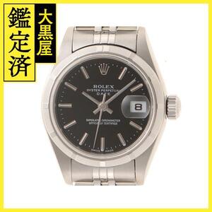 ROLEX ロレックス 腕時計 オイスターパーペチュアル26 デイト 79190 ブラックバー文字盤 ステンレス 自動巻き【472】SJ