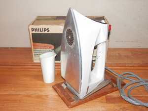 通電確認済み フィリップス スチームアイロン HD1203 箱付き 1970年代 工業デザイン PHILIPS