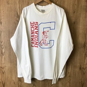 USA製 90s CAMANCHE INDIANS インディアン ロングTシャツ 長袖 T-sh メンズ XXL 90年代 s24070520