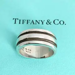 TIFFANY&Co. ティファニー グルーブドリング 指輪 メンズ fd4