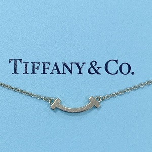 Tiffany＆Co. ティファニー Tスマイルミニ Au750刻印 ゴールド ネックレス ペンダント 箱付き レディース 【9108】