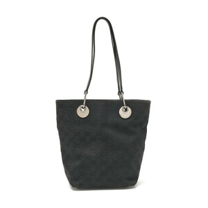 GUCCI グッチ GGキャンバス ショルダーバッグ 120840 2WAY コンパクト ハンド トートBAG GGキャンバス×レザー ブラック レディース