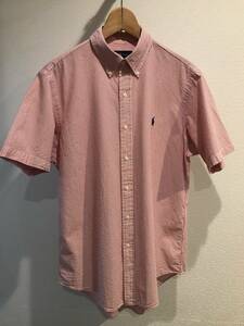 POLO RALPH LAUREN ラルフローレン　ボタンダウン半袖シャツ　used 古着　綺麗　M /175 /96A 状態良好