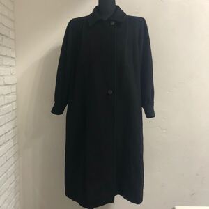 BALENCIAGA バレンシアガ ウール ステンカラーコート ブラック 7Rサイズ ロングコート シンプル レディース アウター 1826-3804B 上着