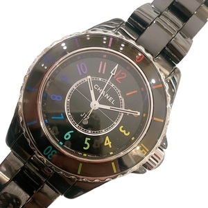 シャネル CHANEL J12 33mm H7121 ブラックセラミック 腕時計 レディース 中古