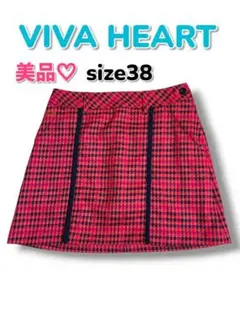 【VIVA HEART】古着♡レディースゴルフスカート　インナーパンツ付き　38