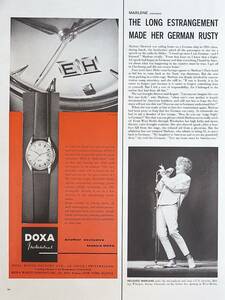 稀少・時計広告！1960年ドクサ 時計広告/Doxa Individual Watch/O 