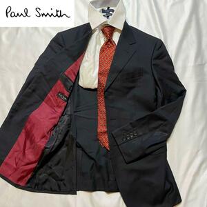 Paul Smith ポールスミス スーツ セットアップ 裏地赤 ブラック