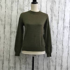 MOUSSY　マウジー　モックネックニット　Fサイズ　グリーン　T-161　USED