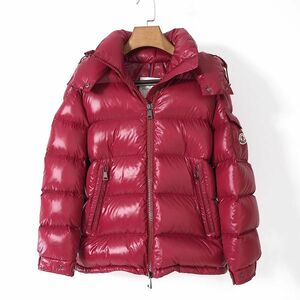 4-YE008【美品】モンクレール MONCLER 国内正規品 FUSTET 21AW ダウンジャケット レッド 1 メンズ