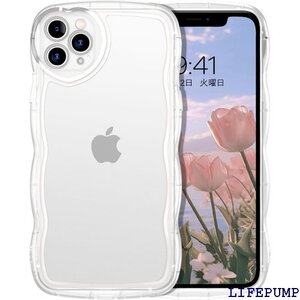 GUAGUA iPhone11Pro ケース クリア アイフォン 11Pro なみなみ カバー クリア 透明 2520