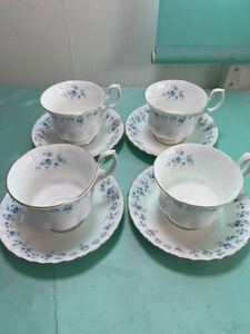 11.5.7 カップ& ソーサー 花柄4セット　ROYAL ALBERT 