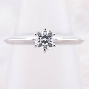 32360 ★Tiffany&Co.★ ソリテール ダイヤリング 婚約指輪 D0.28ct Pt950