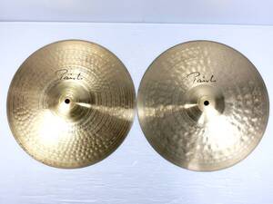 m498 ☆【詳細不明】シンバル Paiste/パイステ Power Hi-Hat 14インチ Top+Bottom MADE IN SWITZERLAND 中古現状扱い ☆