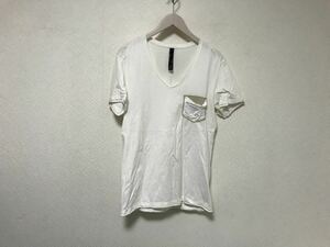 本物ダブルジェイケイwjkダブルジェーケーコットンVネック半袖Tシャツメンズサーフアメカジミリタリーワークビジネススーツ白L日本製