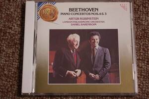ベートーベン:ピアノ協奏曲第3番Op37/第4番Op50/ルービンシュタイン/ダニエル・バレンボイム(指揮) ロンドン・フィルハーモニー管弦楽団CD