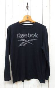 REEBOK リーボック ＊L/S T-shirts 長袖　ロンT 　ロングスリーブTシャツT ＊ブラック系 L/G＊ハニカム構造　ヘキサライト 　モチーフロゴ