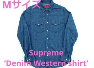 Mサイズ Supreme ‘Denim Western shirt’シュプリーム デニムウエスタンシャツ2012 S/S ビンテージ 刺繍 ワークシャツ