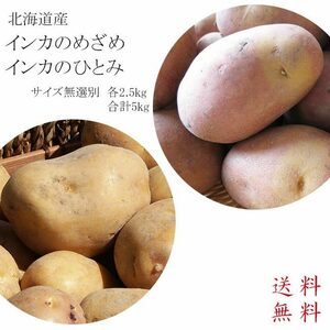 インカのひとみ＆インカのめざめセット (各2.5kg 合計5kg サイズ無選別) 送料無料