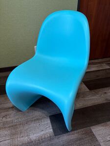 良品 ★Vitra ヴィトラ ★Panton Verner パントン ジュニア チェア 水色 引取可 検FRITZ Herman Miller Kartell Knoll MOROSO zanotta