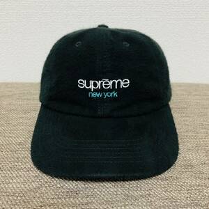 ほぼ新品 Supreme Washed Flannel 6-Panel Cap Black 23aw 2023年 黒 ブラック ウォッシュド フランネル 6パネル キャップ クラシックロゴ