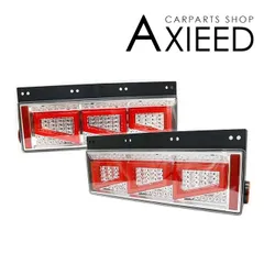 キャンター シーケンシャル ファイバー LED テールランプ 左右セット 専用配線 3連 角型 Eマーク取得済 車検対応 保証付 流れる トラック用品 外装パーツ