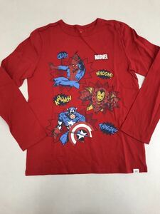 ■ＧＡＰ■新品■140■ギャップ■アベンジャーズ■Ｔシャツ■ロンT■かっこいいデザイン■赤■USA■アメコミ■marvel■21■2-1