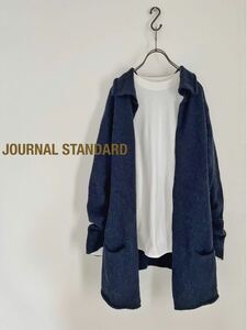 アルパカ混 JOURNAL STANDARD ニットカーディガン ネイビー レディース ジャーナルスタンダード