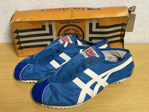 35 未使用品 60s 70s Onitsuka Tiger オニツカタイガー マラソンシューズ マラップ ナイロン DX ブルー スニーカー 24cm デッドストック