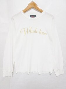 【送料込】 R.H.VINTAGE ロンハーマンヴィンテージ カットソー ホワイト 白 Whole love プリント ロングスリーブ size表記なし/962389