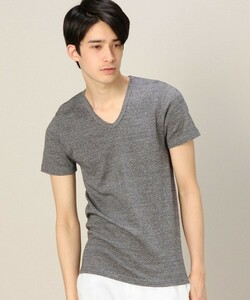 美品 BEAUTY & YOUTH BY フライスVネックTシャツ ダークグレー Sサイズ UNITED ARROWS ビューティーアンドユース アローズ