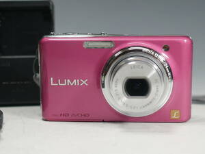 ◆Panasonic LUMIX【DMC-FX77】ピンク コンパクトデジカメ 1210万画素 光学5倍 充電器・説明書付属 パナソニック 