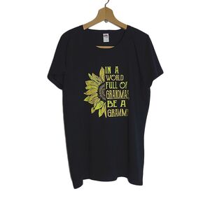 新品 tシャツ FRUIT OF THE LOOM レディース プリントTシャツ ヒマワリの花 半袖 XLサイズ ティーシャツ