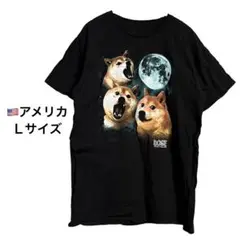 柴犬　かぼす　doge tシャツ　イーロンマスク　仮想通貨　アメリカＬサイズ　黒