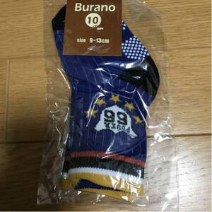 新品未使用　Burano 靴下 9～13cm 青