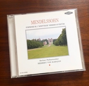 メンデルスゾーン★Mendelssohn: Symphony #3, Hebrides Overture／カラヤン指揮 Herbert Von Karajan: Berlin Philharmonic Orchestra